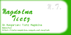 magdolna tietz business card